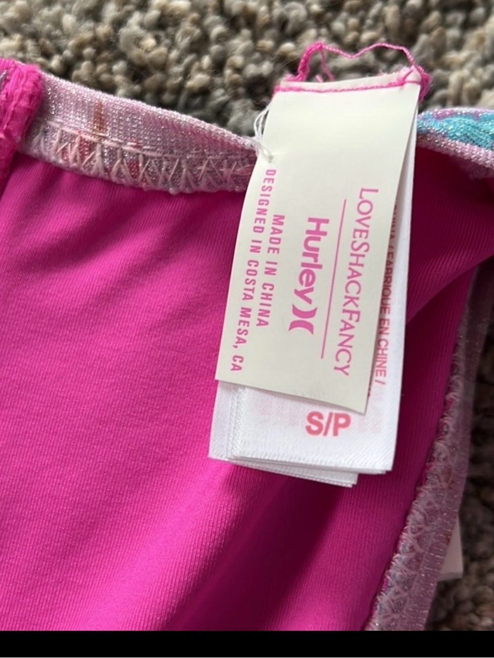 Hurley x LoveShackFancy Under The Sea Shimmer One Piece Swimsuit Sz S Sold Out - Picture 5 of 12